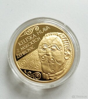 zlatý Dvoudukát ČR 2021 proof Keltská hlava - 4
