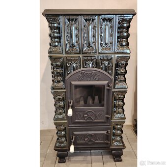 Kachlová kamna krbová Irina 4 zelené - 4