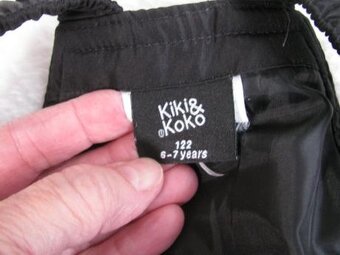 Lyžařské černé kalhoty, oteplovačky vel.122 - 4