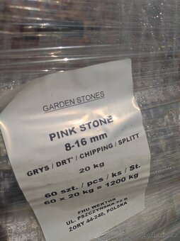 Ozdobná kamenná drť Pink Stone 20kg - 4