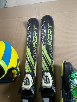 Dětské lyže 110 cm + lyžáky 34-35 +helma + brýle - 4