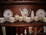 Perleťová kávová porcelánová souprava - 4