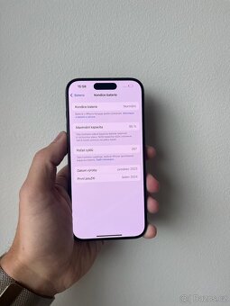 APPLE IPHONE 15 PRO 128GB MODRÝ TITAN-BATERIE 95%-ZÁRUKA - 4