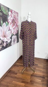 Viskózové košilové maxi šaty - 4