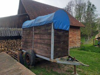 Kára za traktor na koně, zvířata, pojízdný dřevník - 4