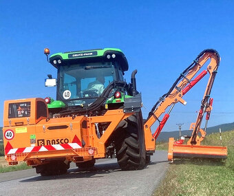 demo 106HP traktor+sekačka 6m mulčovač příkop DEUTZ 5105 - 4