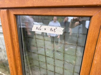 Plastové okna trojsklo, zlatý dub/bílá různé rozměry - 4