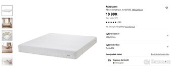 Postel IKEA MALM 180x200 (více v popisu) - 4