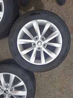 ALU kola ŠKODA 5x112 + Letní pneu 205 55 R16 - 4