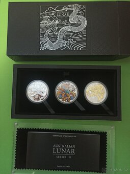 Lunární mince serie III 3x1oz komplet - 4