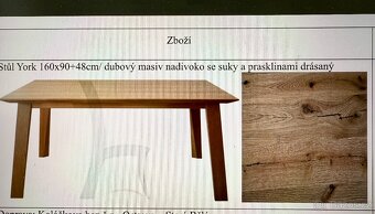 Stůl masivní dub - 4