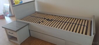 Postel s nočním stolkem, 90x200 - 4