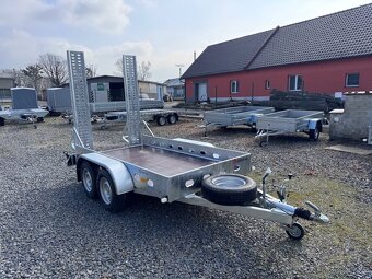 Přívěsný vozík 300x150cm, minibagr, 2700kg, nájezdy, 130km - 4