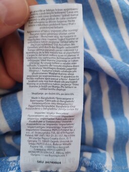Modrobílé pruhované letní šaty - 4