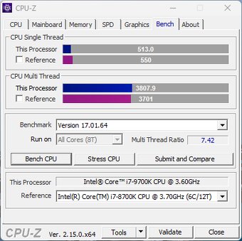 PC s i7 9700k + GTX1070 + 32 GB RAM - 4