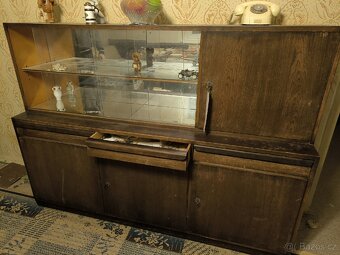 Vitrína, obývací sestava, vintage - 4