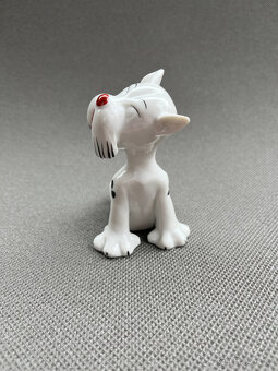 Art Deco porcelánová soška Pes 9 cm, Aelteste Volkstedt - 4