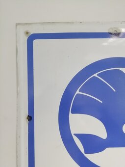 Škoda Service - ORIGINÁLNÍ smalt cedule značkového servisu - 4