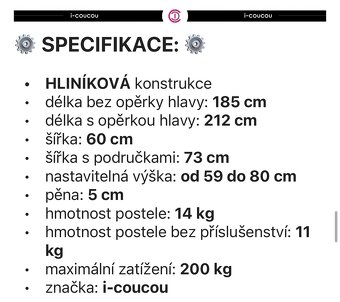 Kosmetické lůžko Masážní stůl - 4
