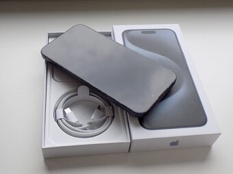 APPLE iPhone 15 Pro MAX 512GB Modrý Titan-ZÁRUKA-TOP STAV - 4
