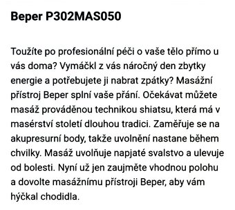 Masážní přístroj  BEPER - 4