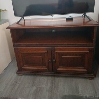 Holandská sedací souprava z pravého masivního dřeva + kůže - 4