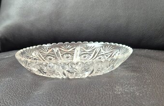 Krásná skleněná ručně broušená miska olovnatý křišťal - 4