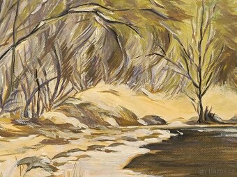 Obraz u Vydry, Šumava, olejomalba 64x85 - 4