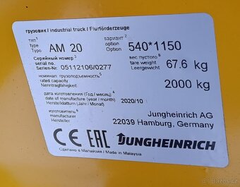 Jungheinrich AM 20 - 2 tuny, vidle 1150 - 4