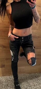 SEXY PREMIUM 2Y EXTRAVAGANTNÍ DÁMSKÉ RIFLE-JEANS - 4