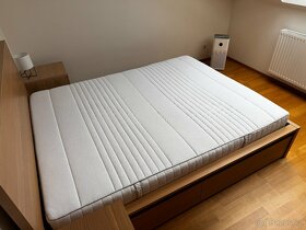 Kompletní postelový set - IKEA MALM + premium matrace - 4