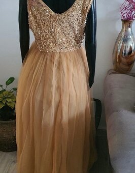 Šaty dlouhé elegantní společenské s flitry - 4