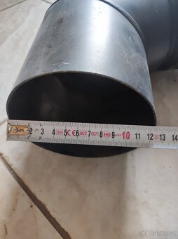 Koleno kouřové Ø125mm/90°, tl.1,5mm, černé - 4