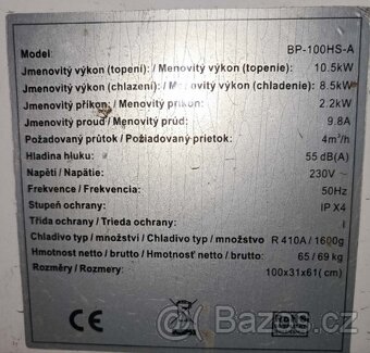 Tepelné čerpardlo bazénové. - 4