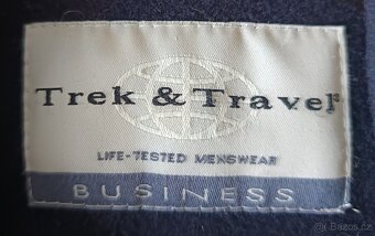 Pánská vlněná parka tmavomodrá - 4