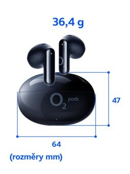 Sluchátka O2 pods, černá (2024) - 4