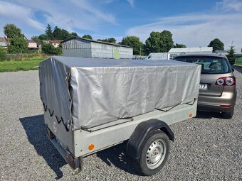 Prodám velmi pěkný vozík s konstrukcí a plachtou - 4