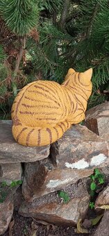 Zahradní dekorace- Dřímající kočka 1 - 4