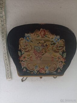 Starožitná gobelínová kabelka - 4