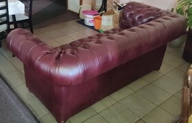 SLEVA - kožená sedačka Chesterfield - 4