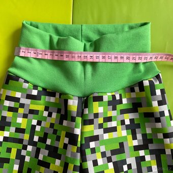 NOVÉ-soft zimní kalhoty -handmade-Unuo střih-92 (d.65 cm) - 4