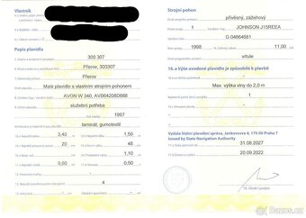 Člun nafukovací gumotextilní AVON W 340 - 4