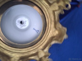 Porcelánová, petrolejová lampa Míšen - 4