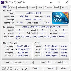Intel Core i3-540 3.06Ghz s.1156 - 4