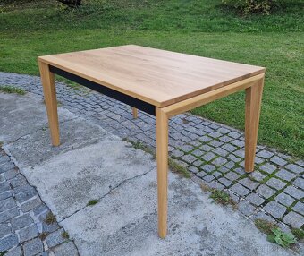 Nový rozkládací stůl dub masiv 90x140+2x45 cm - 4