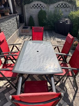 Zahradní sezení 6 míst a stůl zánovní - 4