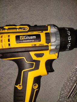 Aku příklepová vrtačka, šroubovák, 2 baterie, příslušenství. - 4