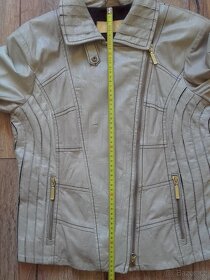 Bunda z opravdové kůže světlá vel. 36 - 4