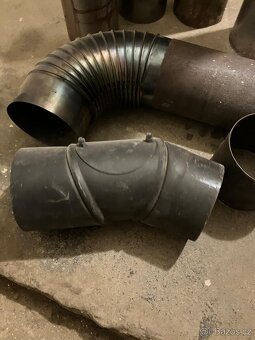 Komínová kouřová roura, koleno průměr 150mm, 4x metrová a ko - 4