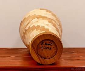Dřevěná Segmentová váza 56cm - 4